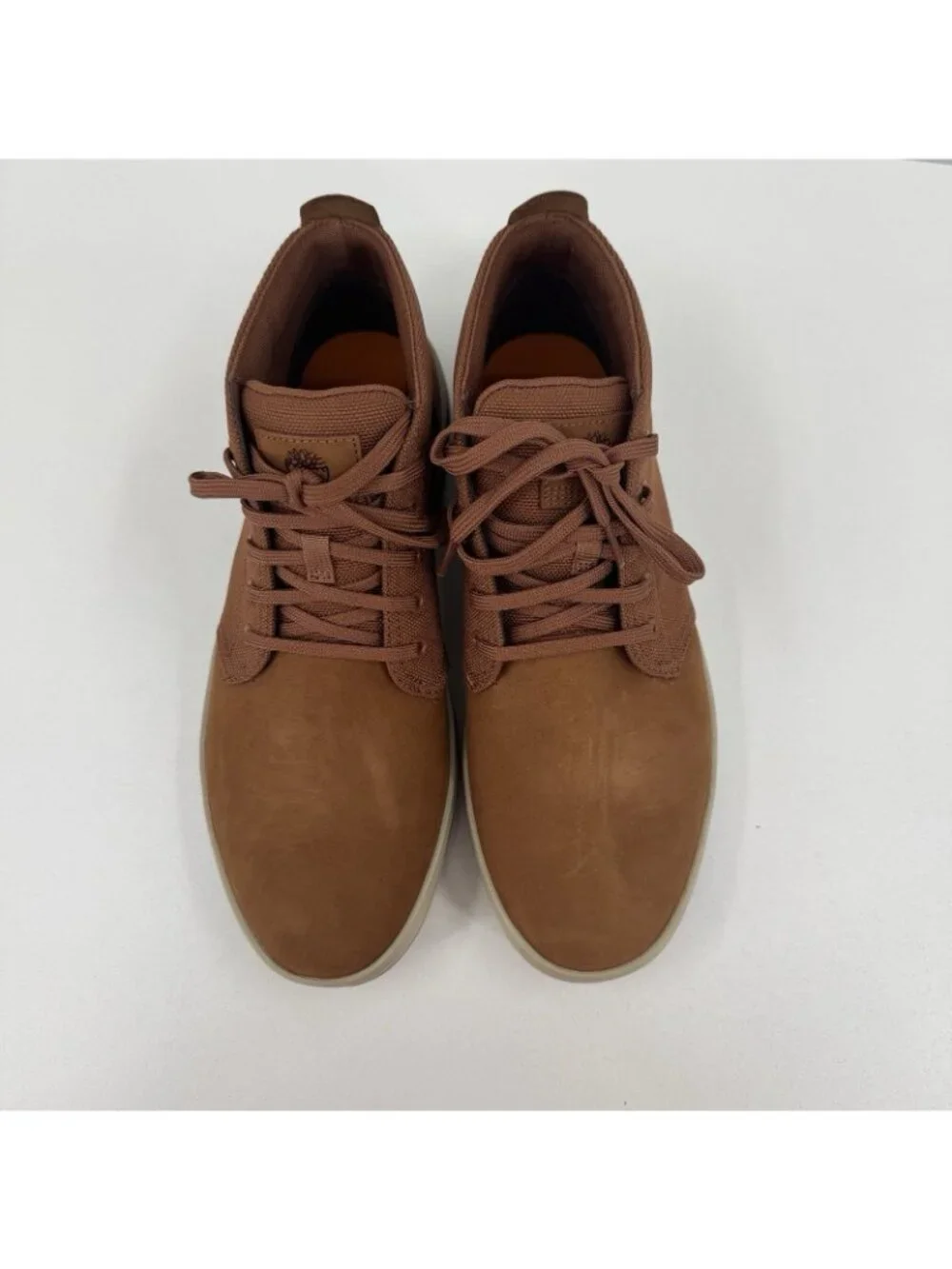 Timberland Men's Tree Davis Square Mid Top Lace-Up Sneakers in Saddle size 9.5
